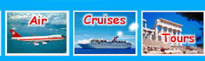 One stop shopping for Cruises, Air and Tours
